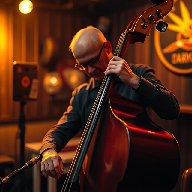 Bass performance at New Morning Paris
